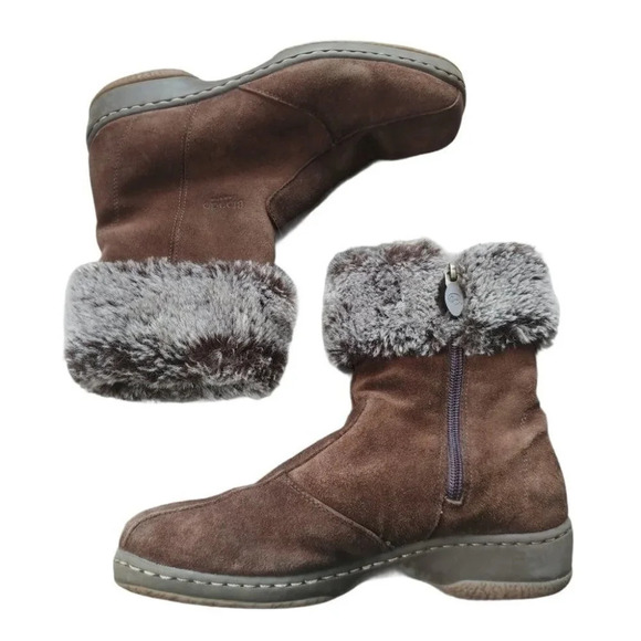 Blondo Canada Leather Suede Winter Fur Trim AquaProtect Boots - Picture 2 of 9